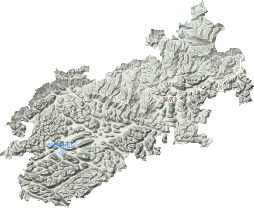 洞靖鄉(xiāng)地形圖