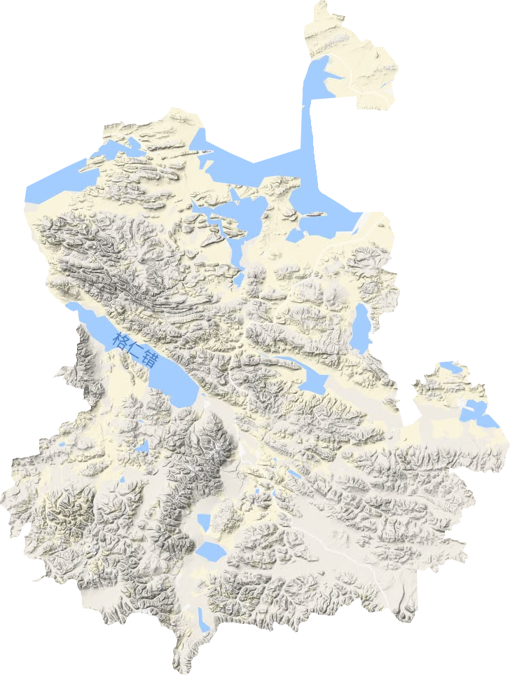 申扎縣地形圖