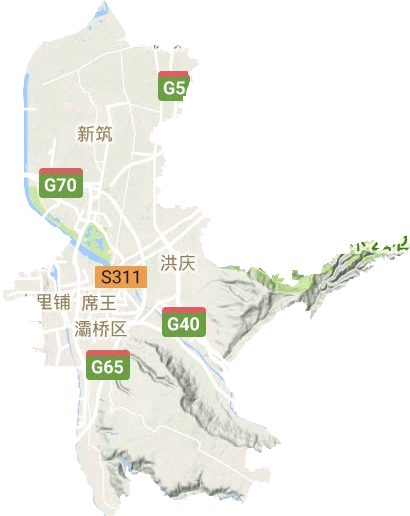 灞橋區地形圖