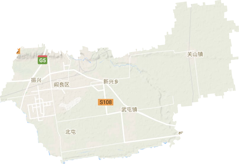 閻良區(qū)地形圖