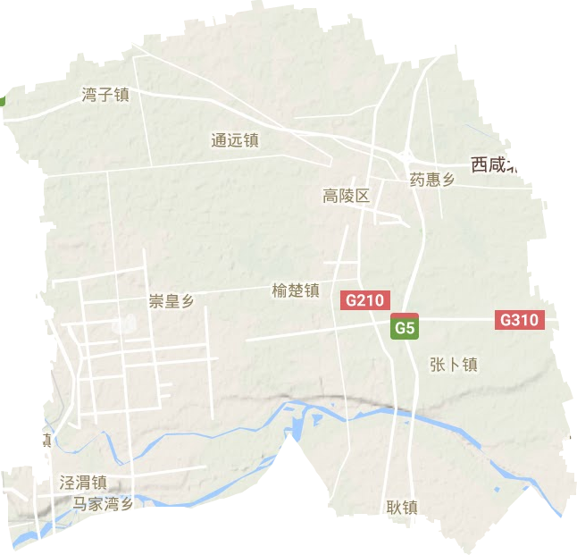 高陵區地形圖