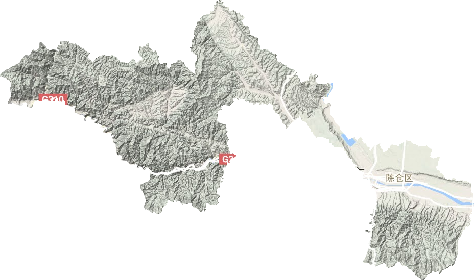 陳倉區地形圖