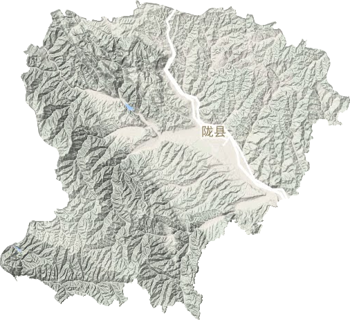 隴縣地形圖
