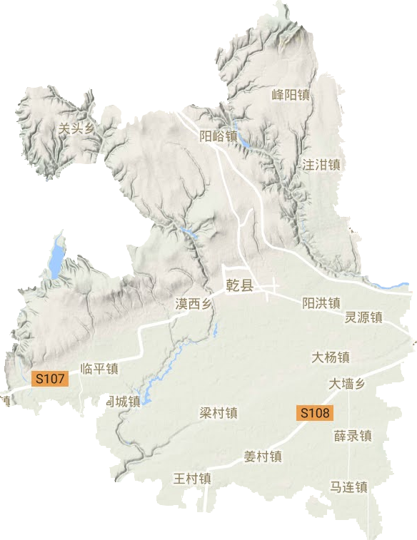 乾縣地形圖