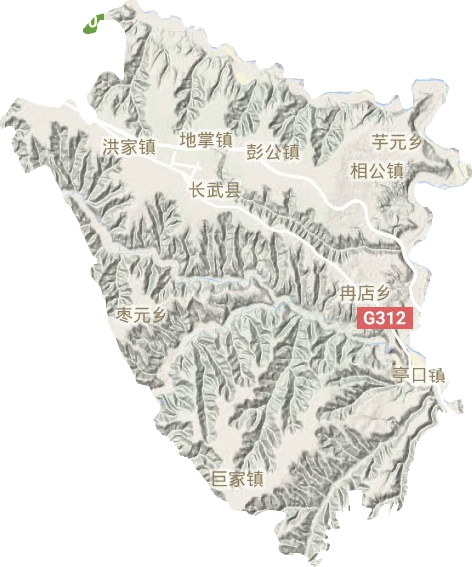 長武縣地形圖
