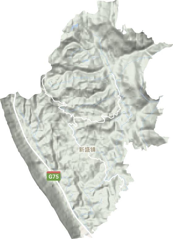 新盛鎮地形圖