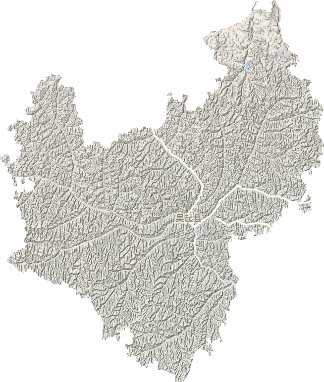 吳起縣地形圖