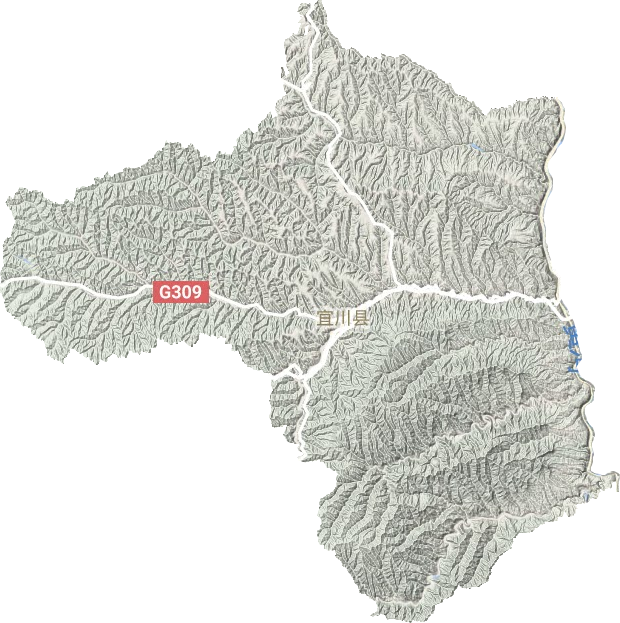 宜川縣地形圖