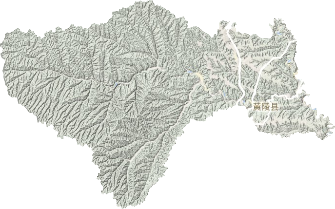 黃陵縣地形圖