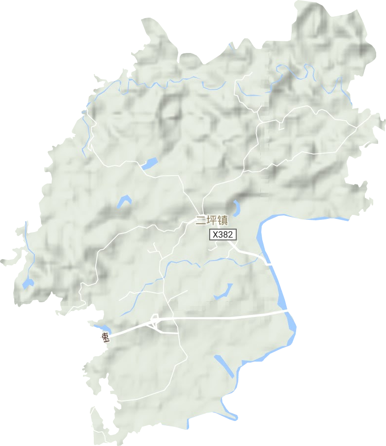 二坪鎮地形圖