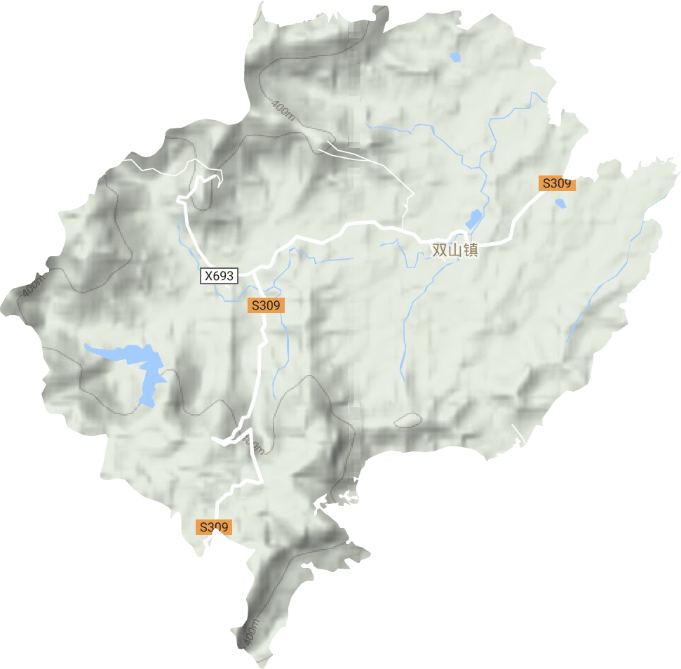 雙山鎮(zhèn)地形圖