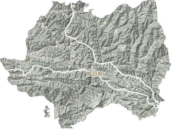略陽縣地形圖