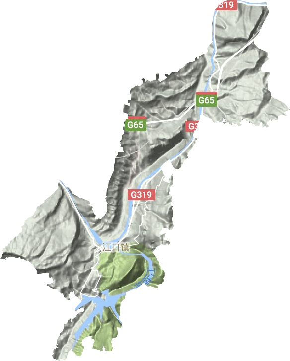 江口鎮地形圖