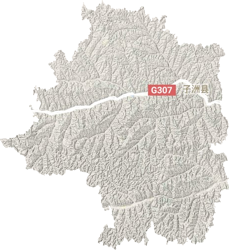 子洲縣地形圖