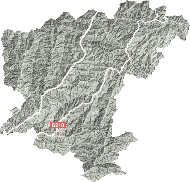 寧陜縣地形圖