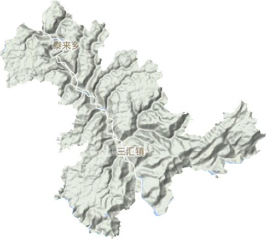 三匯鎮地形圖