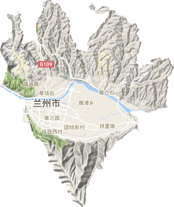 城關(guān)區(qū)地形圖