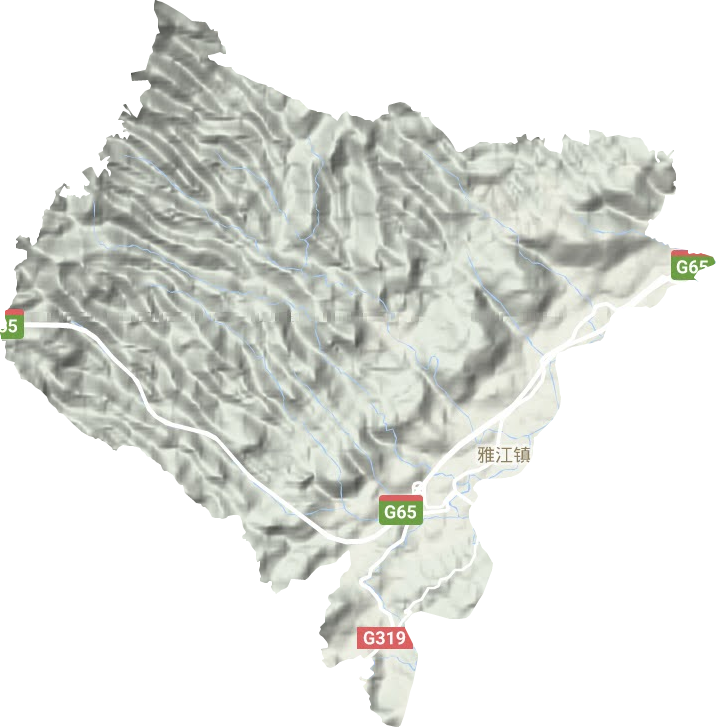 雅江鎮地形圖