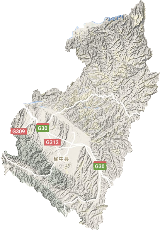 榆中縣地形圖