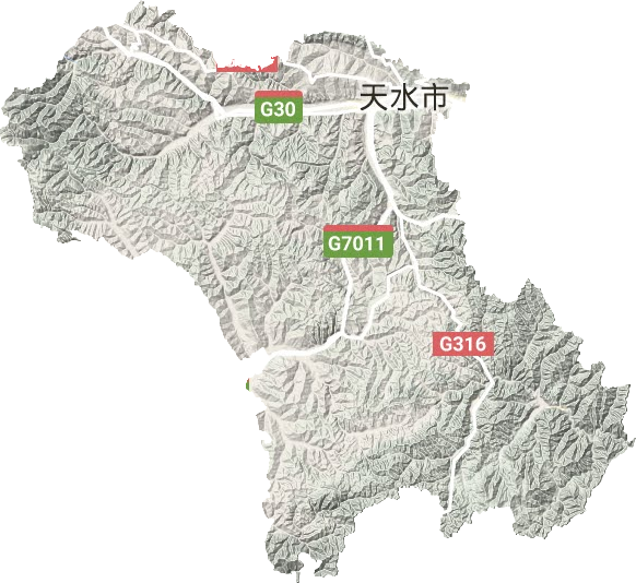 秦州區(qū)地形圖