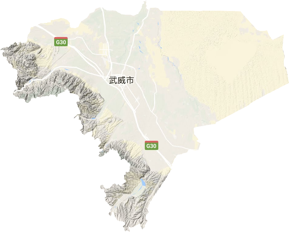 涼州區(qū)地形圖