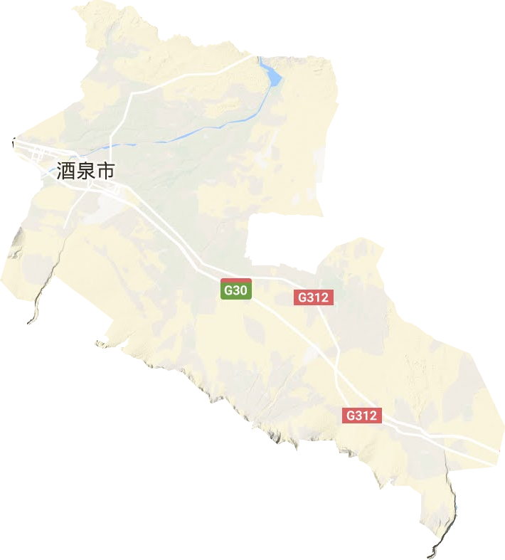 肅州區(qū)地形圖
