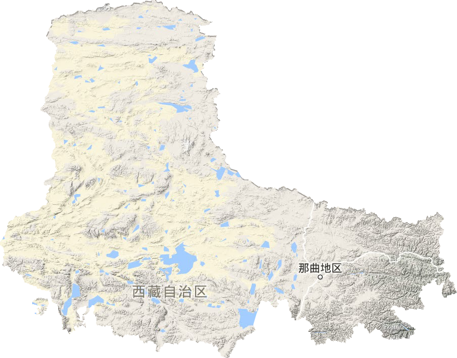那曲地區地形圖