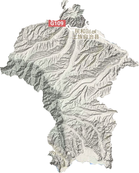 民和回族土族自治縣地形圖