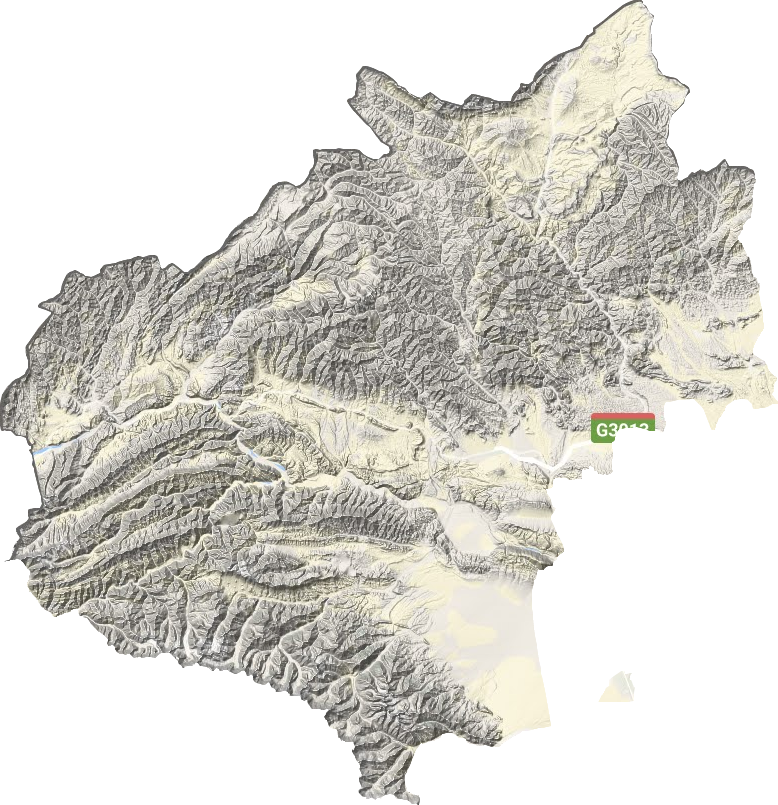 烏恰縣地形圖