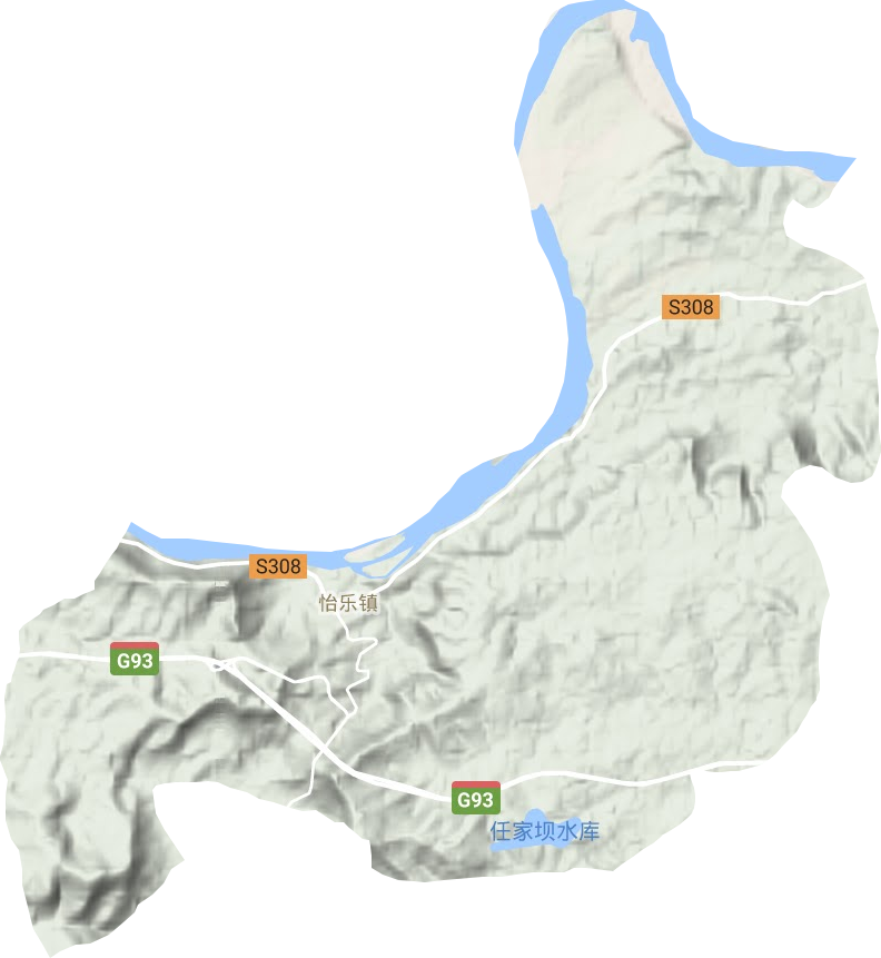 怡樂鎮地形圖