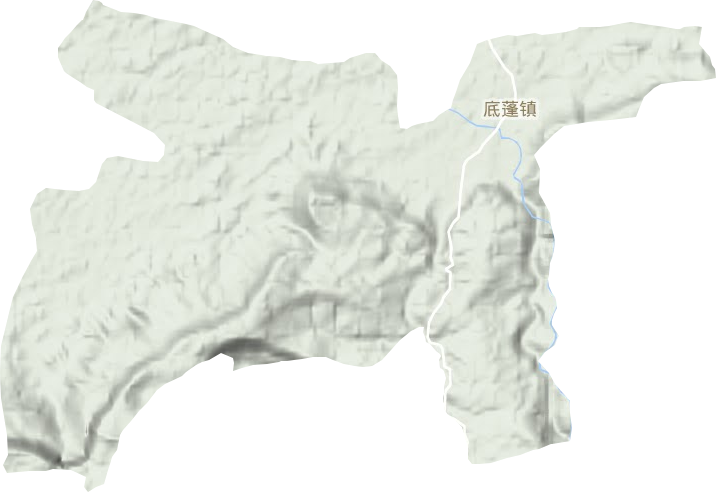 底蓬鎮(zhèn)地形圖