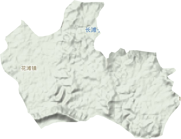花灘鎮(zhèn)地形圖