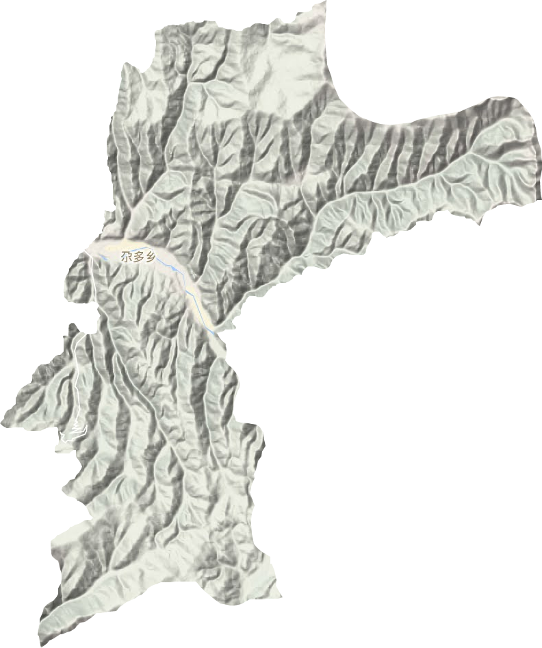 尕多鄉(xiāng)地形圖