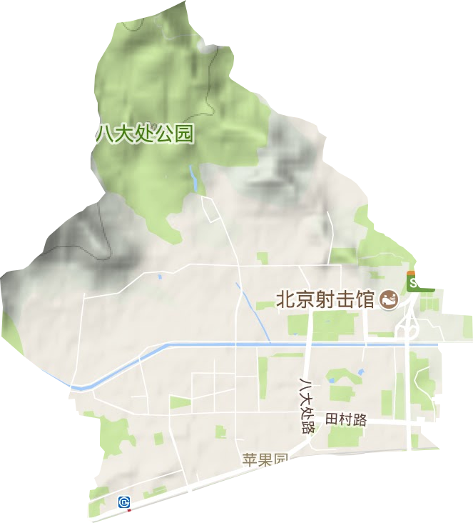 蘋果園街道地形圖