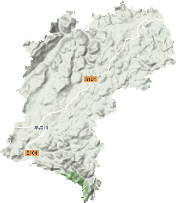 羊昌鎮地形圖