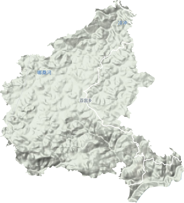 百宜鎮地形圖