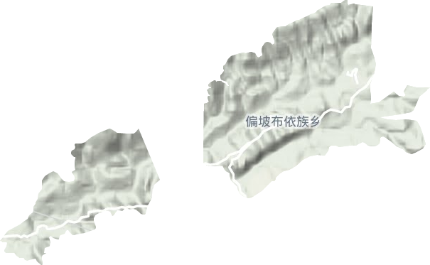 偏坡布依族鄉地形圖