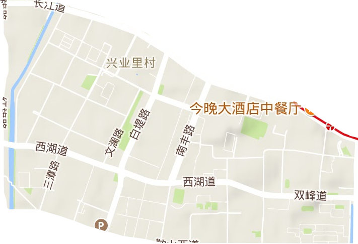 萬興街道地形圖
