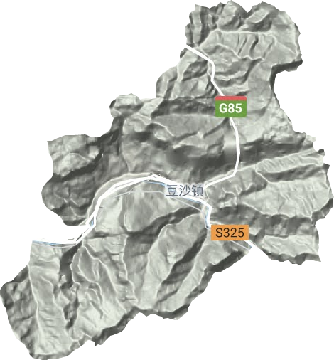 豆沙鎮地形圖