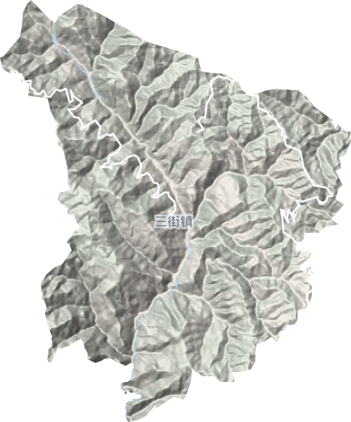 三街鎮(zhèn)地形圖