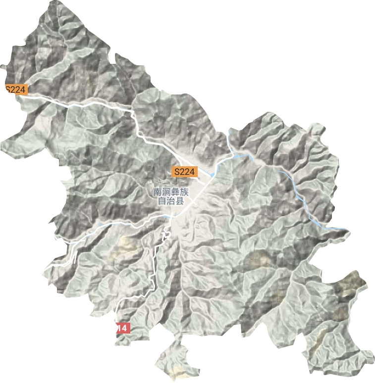 南澗鎮(zhèn)地形圖