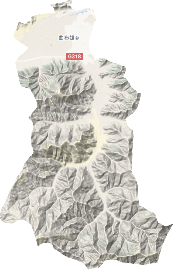 曲布雄鄉地形圖