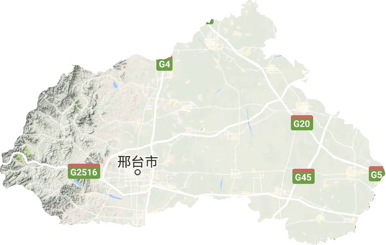 邢臺市地形圖