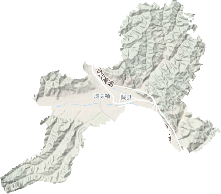 城關鎮地形圖