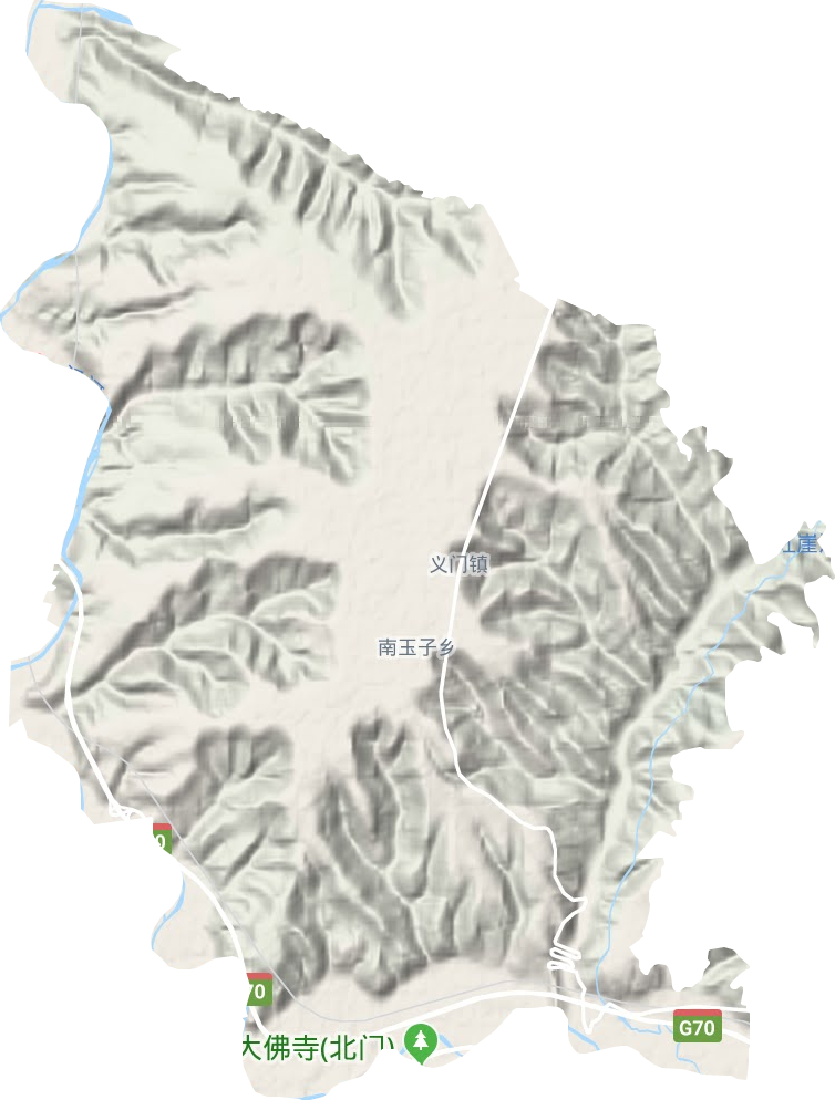 義門鎮地形圖