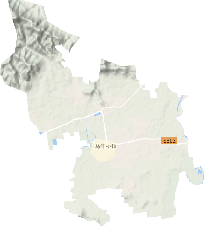 馬伸橋鎮(zhèn)地形圖