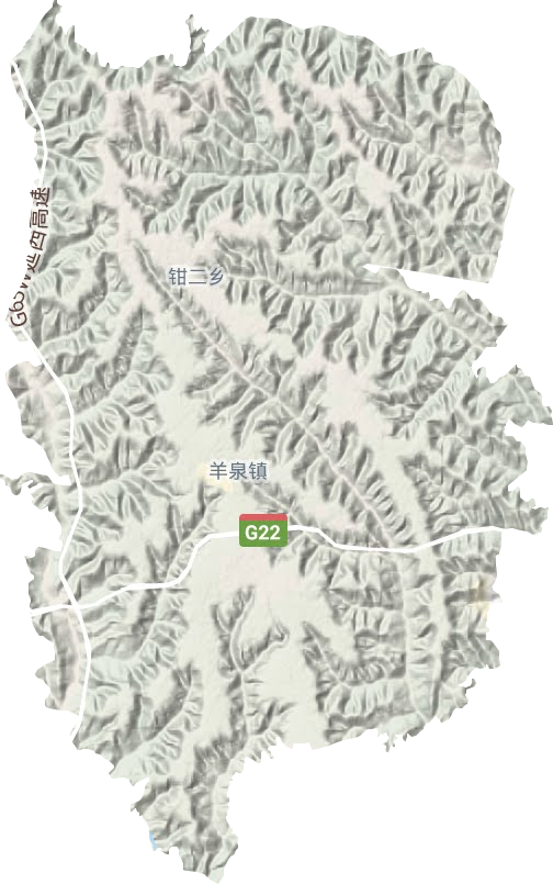 羊泉鎮(zhèn)地形圖