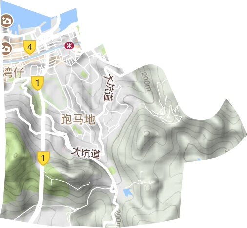 灣仔區地形圖
