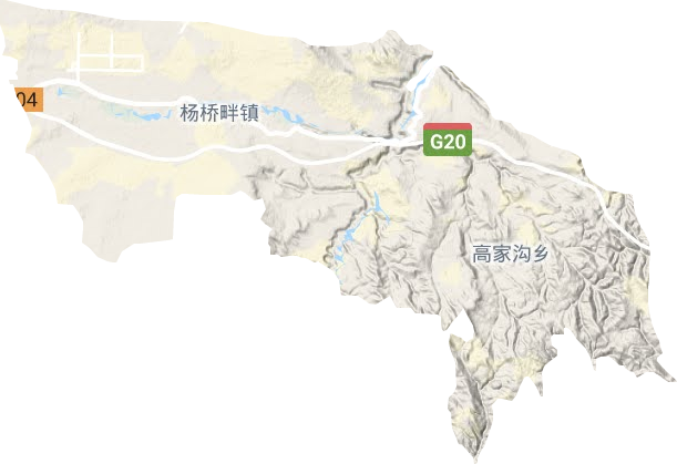 楊橋畔鎮地形圖