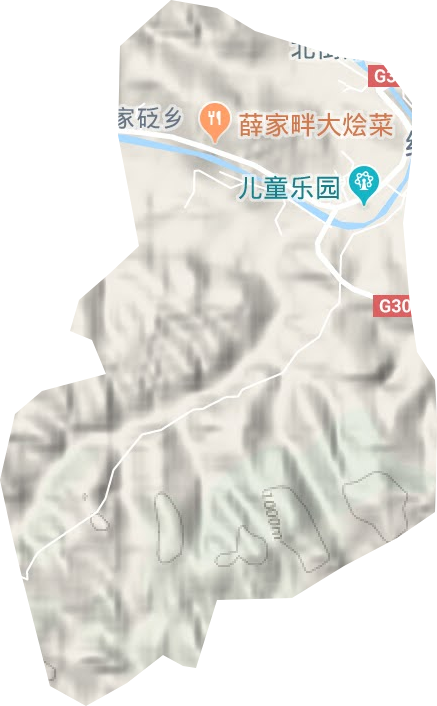 張家砭鄉(xiāng)地形圖